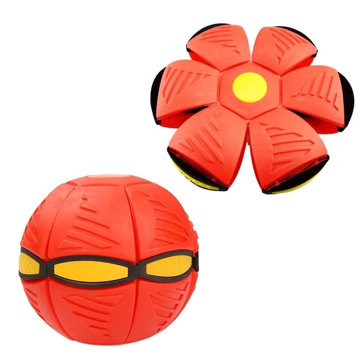 2 az 1-ben játék, labda és korong, kabrió, 2 játékmód, 23 cm-es, piros