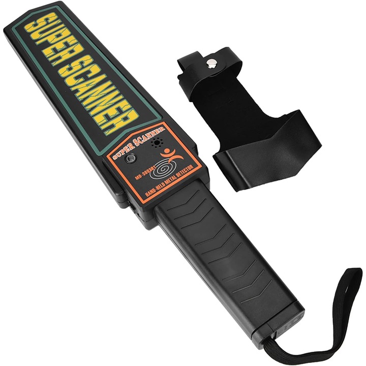 Detector de metale corporal tip baston pentru securitate si paza, detector arme, pistol, cutit, lama de ras, ace, foarfeca, Nybgyy®