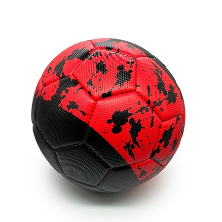 5-ös futball labda, fekete pirossal, 320gr, tartós PVC külső, butilgumi ...