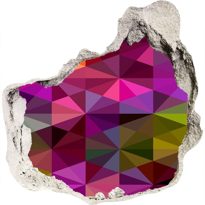 Autocolant decorativ pentru gaura. Tulup. Abstractia valurilor. Multicolor. 125x125 cm. 010120080050000005919