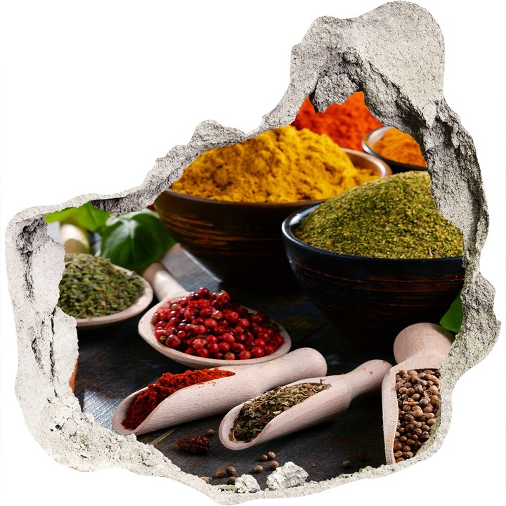 Autocolant decorativ pentru gaura. Tulup. Condimente colorate. Multicolor. 100x100 cm. 010120080010000006868