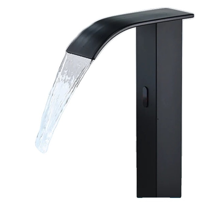 Fürdőszoba mosogató csaptelep, intelligens érzékelő technológia, automatikus vízhőmérséklet-szabályozás, fekete