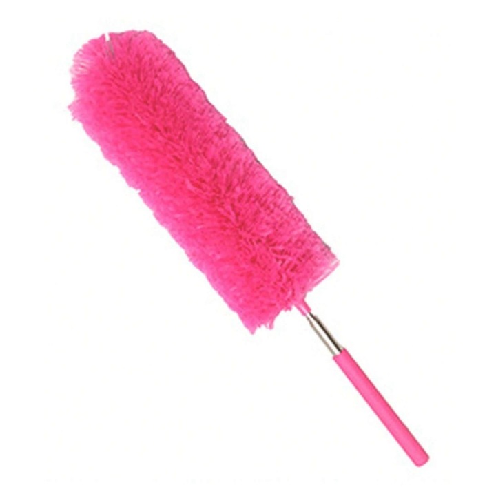 Pamatuf pentru curatat praful, Maner telescopic, Roz