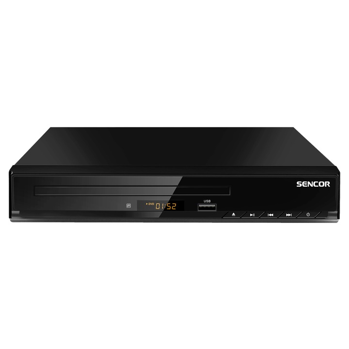 Sencor SDV 2513H DVD lejátszó, HDMI, Scart, USB, fekete