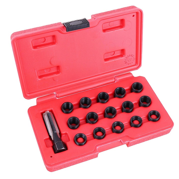 Set profesional de reparare a filetelor bujiilor, M14x1,25, 15 piese
