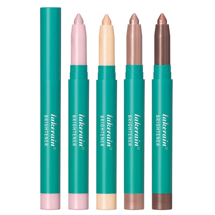 Set 4 culori fard de pleoape stick, rezistent la apa, efect iluminator, textura cremoasa, multicolor