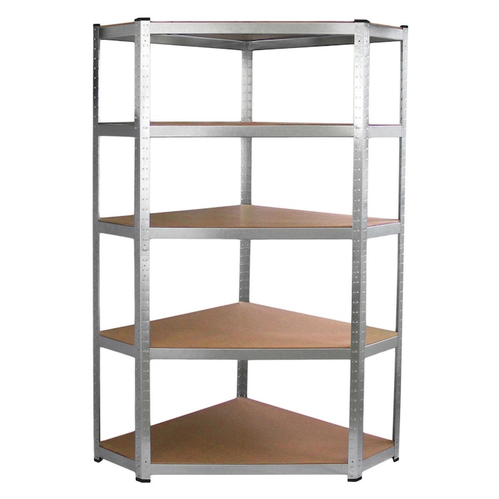 Raft metlic 5 rafturi de colt Fieldmann FDR 1840R, 180x90x40 cm dimensiune, 175 kg/polita