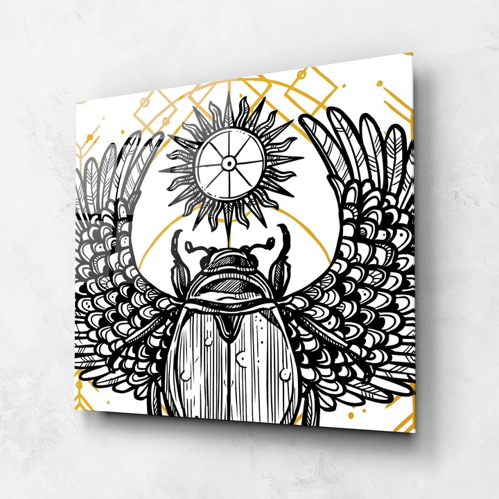 Tablou Sticla, 60x60cm, Dormitor si Living, Moderne, Digitale, Cool Art 02