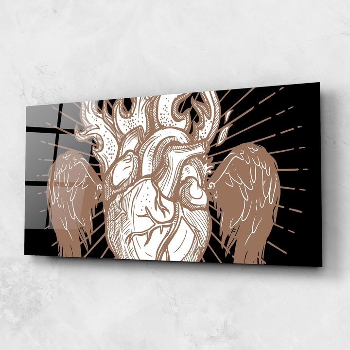 Tablou Sticla, 60x150cm, Dormitor si Living, Moderne, Digitale, Cool Art 01