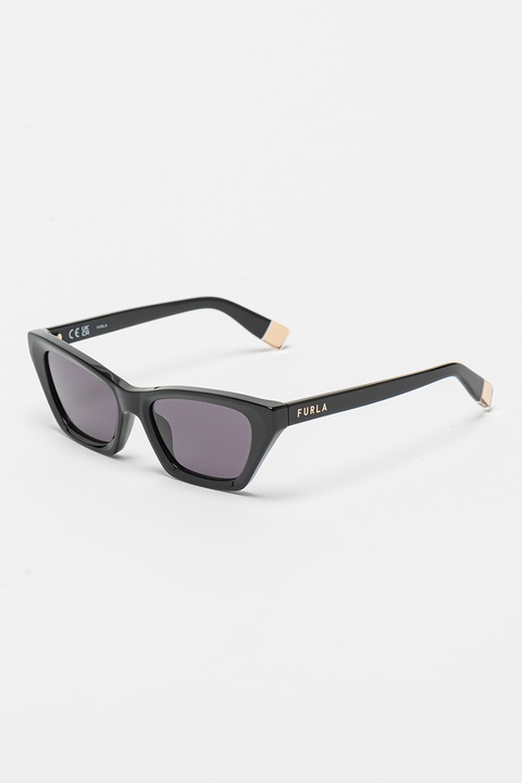 Furla, Слънчеви очила Cat-Eye с плътни стъкла, 53-18-140, Черен