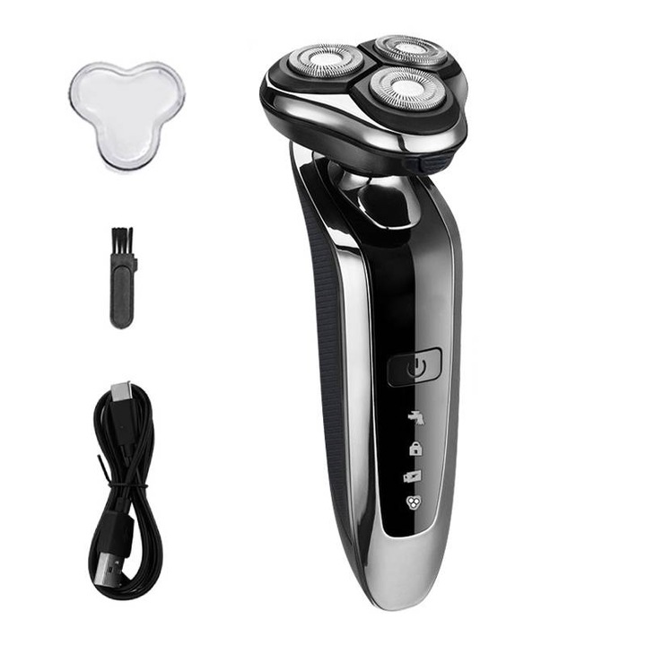 Електрическа самобръсначка SANFACE, интелигентен 4D дизайн, мултифункционална, миеща се, черна