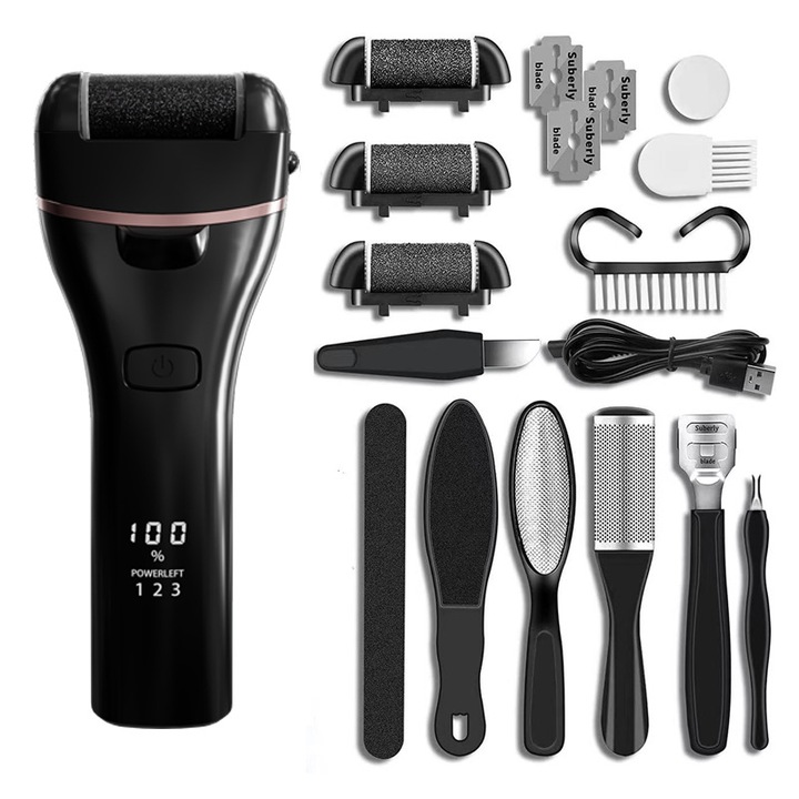 Комплект/аксесоари за пили за пети, SANFACE, черни