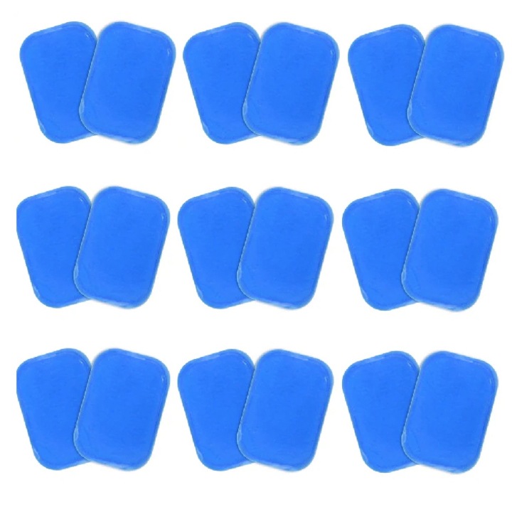Комплект от 18 гел подложки за универсални електростимулатори, прозрачно сини, Уреди за масаж