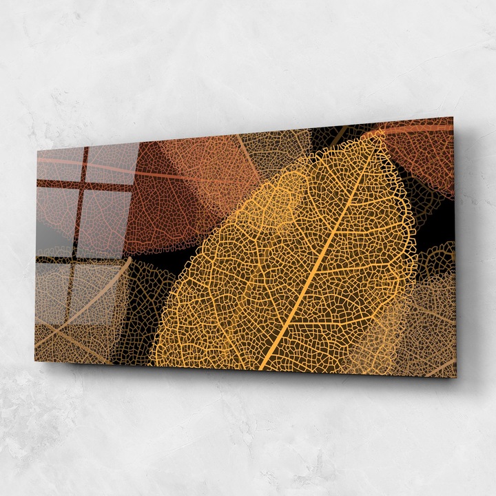 Arthub, Üvegkép, 60x150cm, Hálószoba és Nappali, Tájképek, Ősz, Leaves Pattern