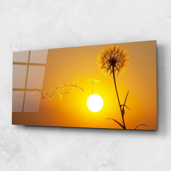 Arthub, Üvegkép, 60x150cm, Hálószoba és Nappali, Tájképek, Nyár, Summer Dandelion