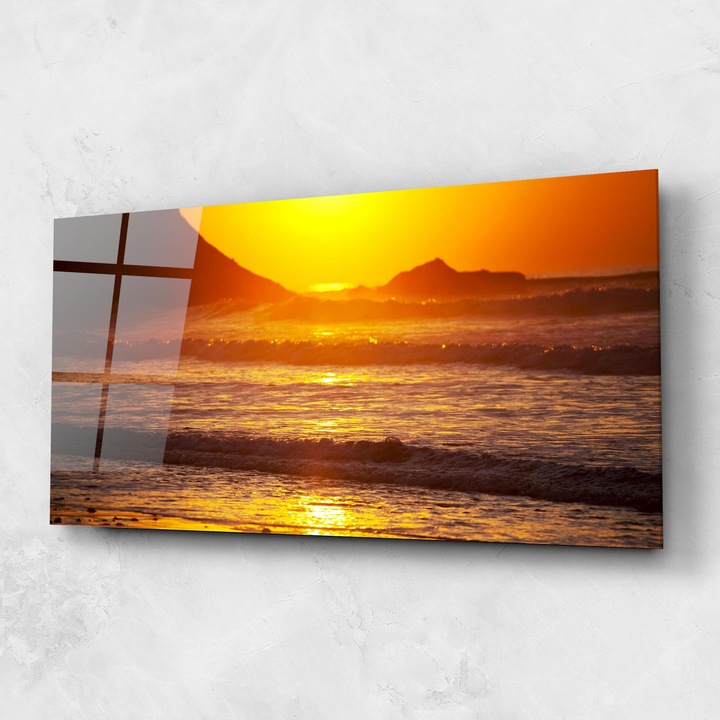 Arthub, Üvegkép, 60x150cm, Hálószoba és Nappali, Tájképek, Nyár, Sea Sunset