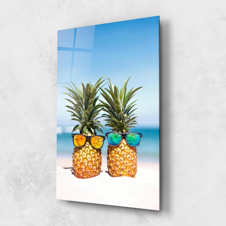 ARTHUB, Стъклена картина 60x100cm, Спалня и Дневна, пейзажи, лято, Trendy Sunglasses