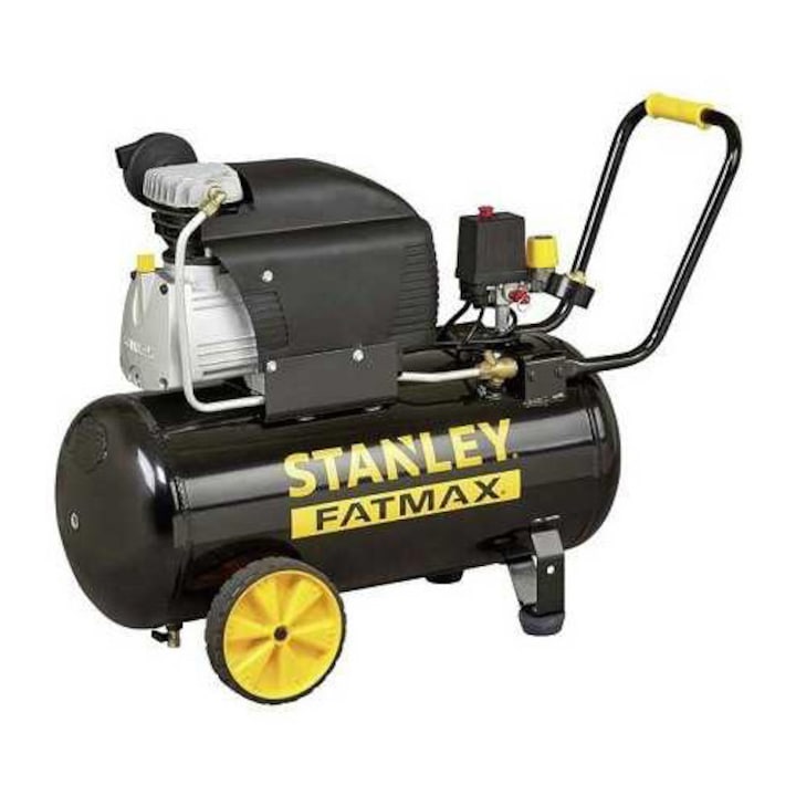 Compresor aer profesional Stanley Fatmax D 211/8/50S, 1500 W, 230 V, 2 CP, 222 l/min debit aer, 8 bar presiune maxima, 50 l capacitate rezervor