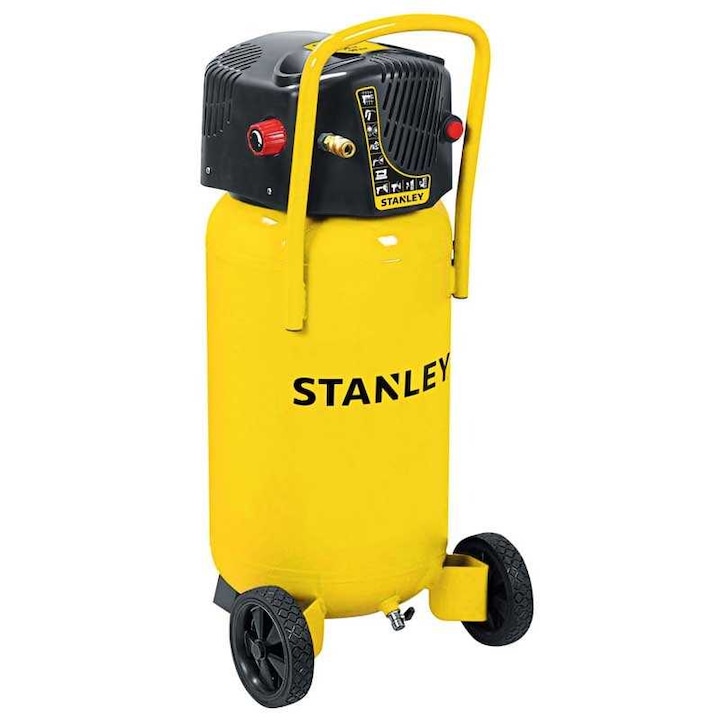 Вертикален безмаслен компресор Stanley D 230/10/50V, 1500 W, 230 V, 50 л капацитет на резервоара, 222 л/мин въздушен поток, 10 бара максимално налягане