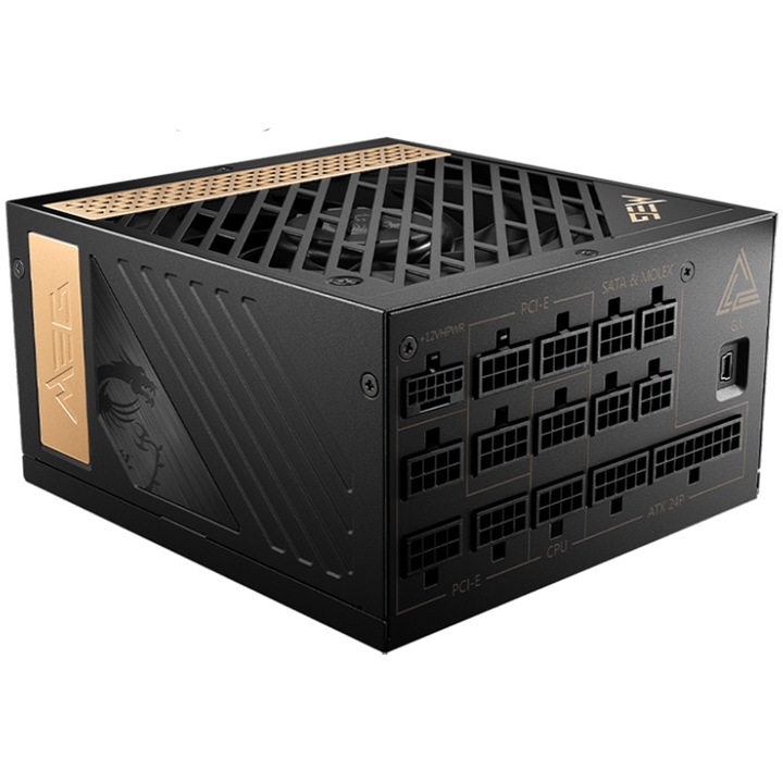 Захранване MSI MEG Ai1300P PCIE5, 1300W, 80 Plus Platinum, Full Modular