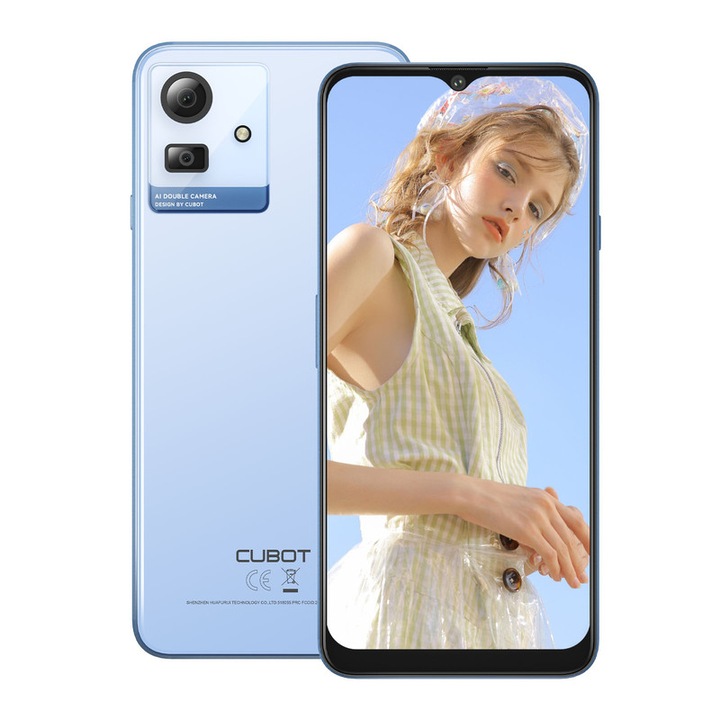 Мобилен телефон CUBOT Note 50, Dual SIM, 16GB RAM, 256GB ROM, 4G, Ice Blue