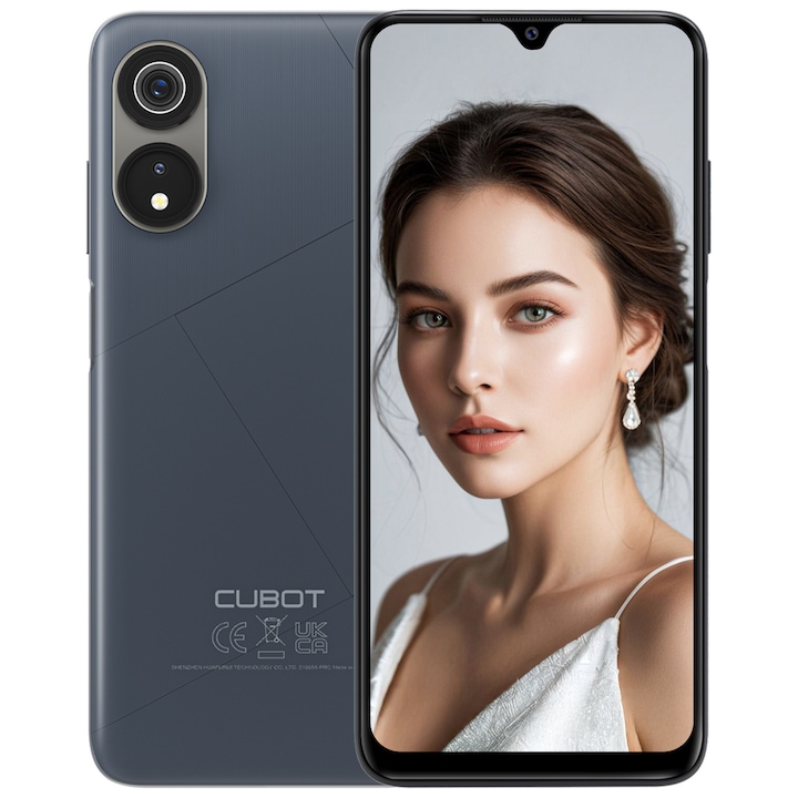 Telefon mobil Cubot P60, 6GB RAM, 128GB ROM, 20MP, 6.517 inch, Android 12, Negru