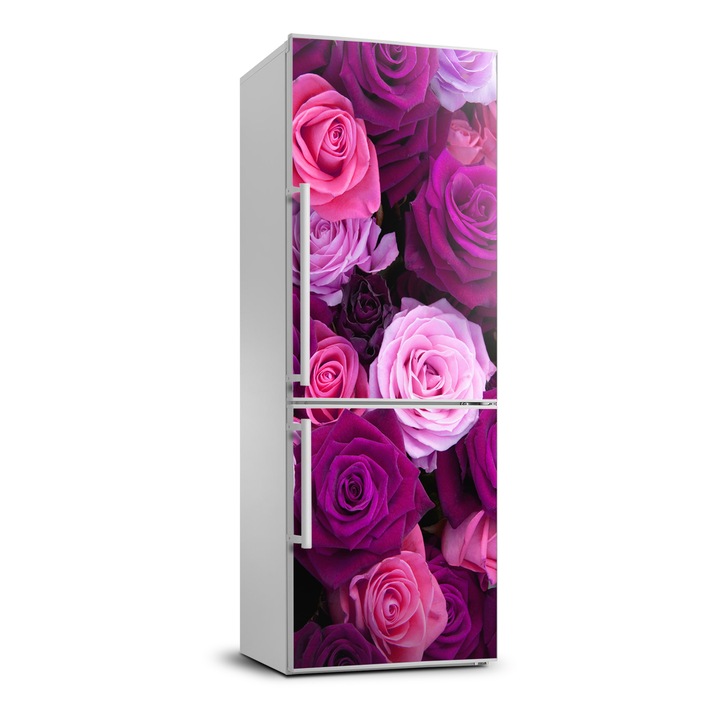 Stickere decorative, Tulup, pentru frigider, trandafiri roz, Roz, 70 cm x 190 cm, 010120180030000006246
