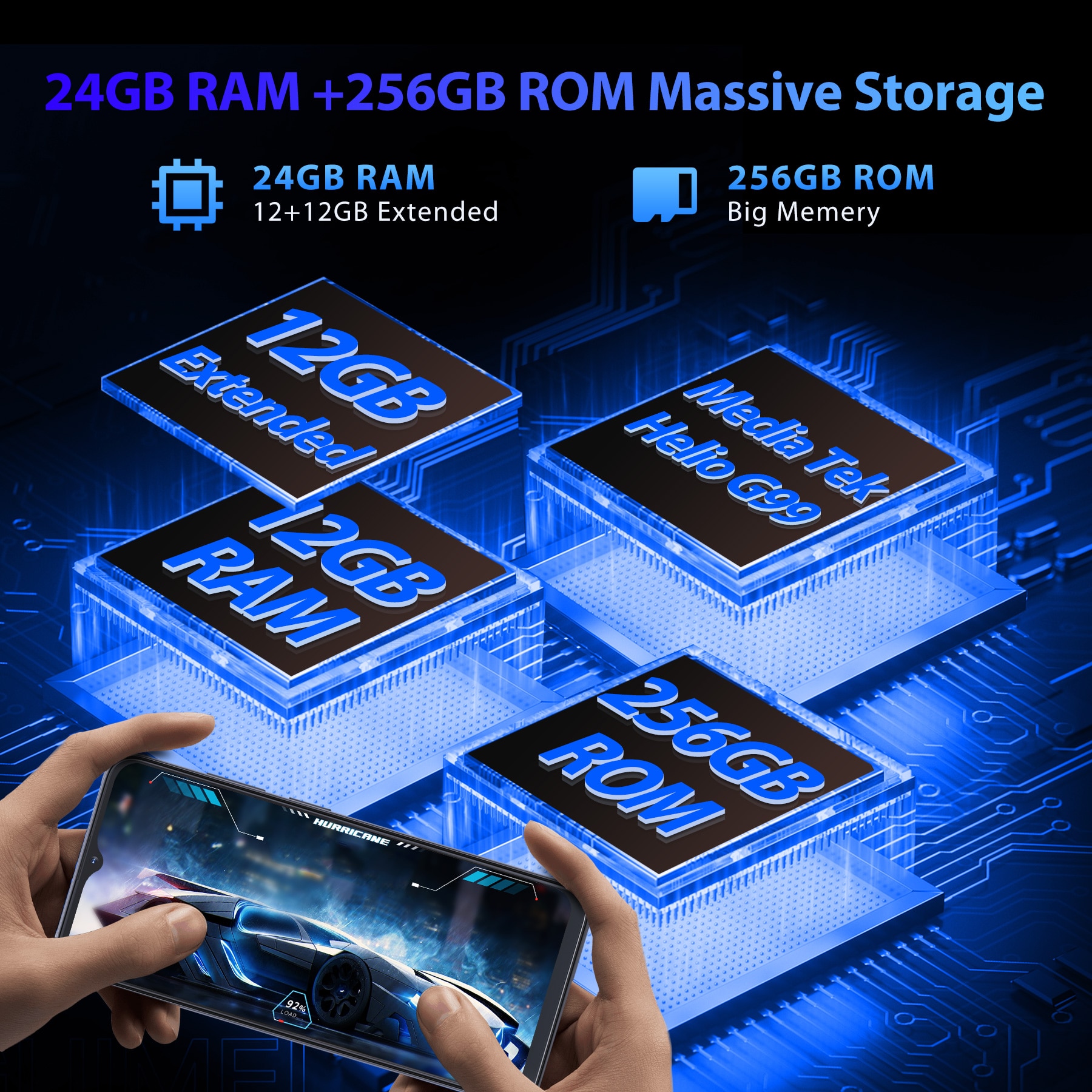CUBOT X70 Smartphone, 24GB+256GB/1TB extensibil, 100MP Camera foto, MediaTek Helio G99, Android 13 Telefon mobil deblocat, 6.583'' FHD+, baterie 5200mAh, Dual SIM 4G Cell Phone, GPS, OTG, NFC, Wi-Fi