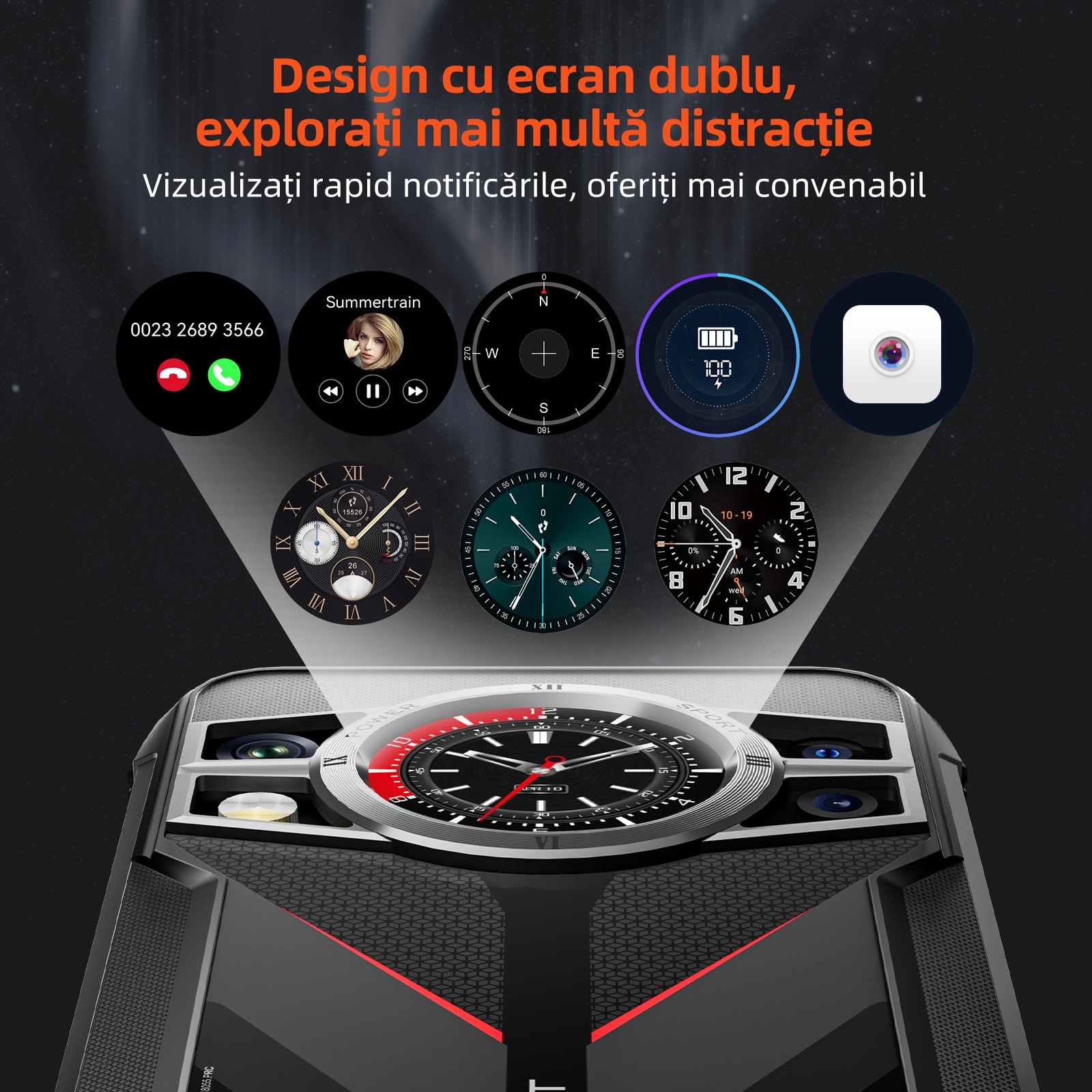 CUBOT Kingkong 9 Telefon mobil deblocat, 24GB+256GB/1TB extensibil, 100MP Camera foto, MediaTek Helio G99, Android 13 Smartphone fara contract, 6.583'' FHD+, baterie 10600mAh, Dual SIM 4G Cell Phone, GPS, OTG, NFC, Wi-Fi
