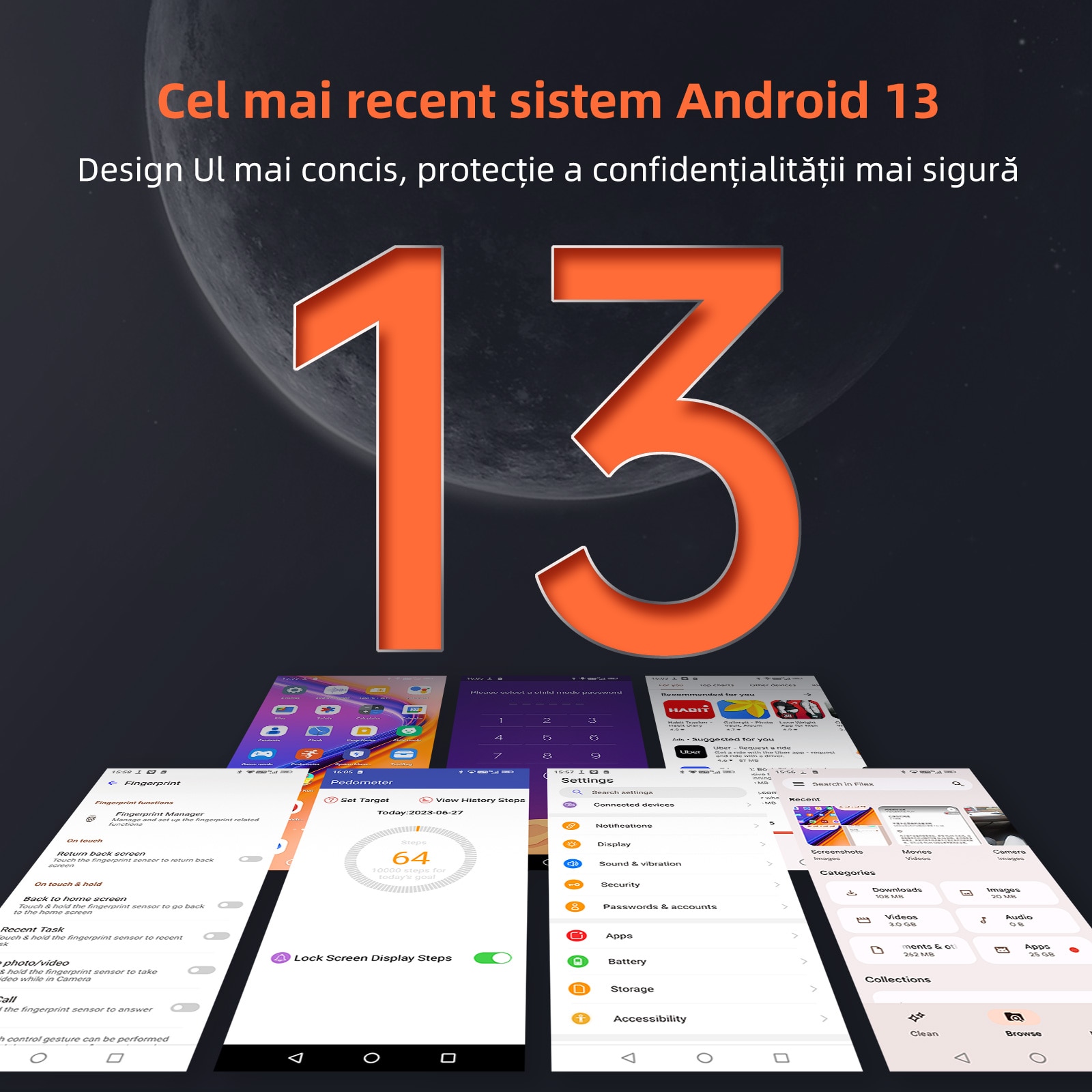CUBOT Kingkong 9 Telefon mobil deblocat, 24GB+256GB/1TB extensibil, 100MP Camera foto, MediaTek Helio G99, Android 13 Smartphone fara contract, 6.583'' FHD+, baterie 10600mAh, Dual SIM 4G Cell Phone, GPS, OTG, NFC, Wi-Fi
