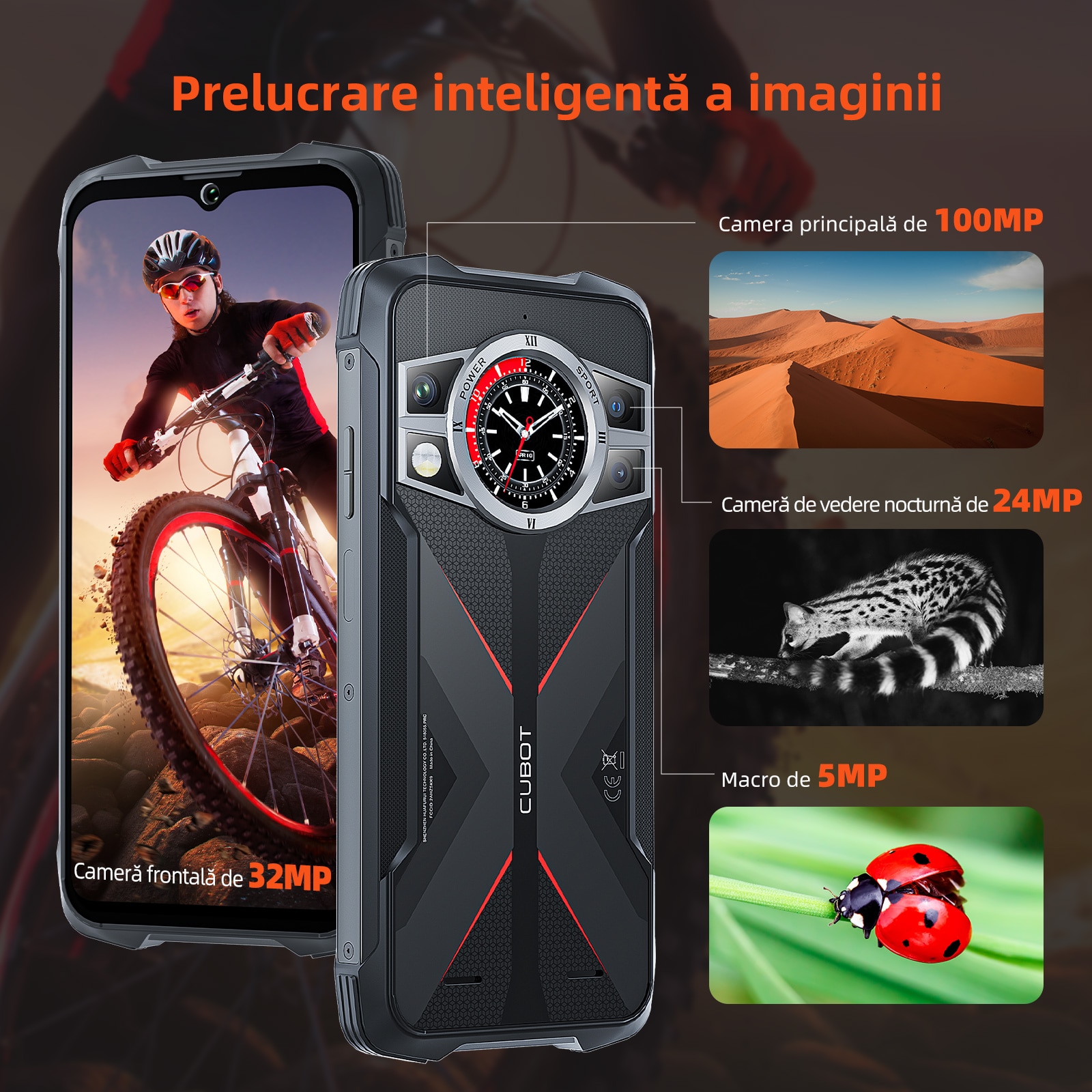 CUBOT Kingkong 9 Telefon mobil deblocat, 24GB+256GB/1TB extensibil