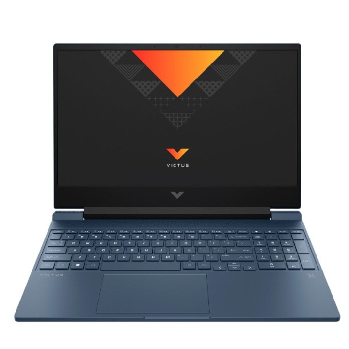 Laptop Gaming HP Victus 15 cu procesor Intel® Core™ i5-12500H pana la 4.50 GHz, 15.6'', Full HD, IPS, 8 GB DDR4, 512 GB SSD, GeForce GTX 1650 4GB, Windows 10 Pro, Performance Blue