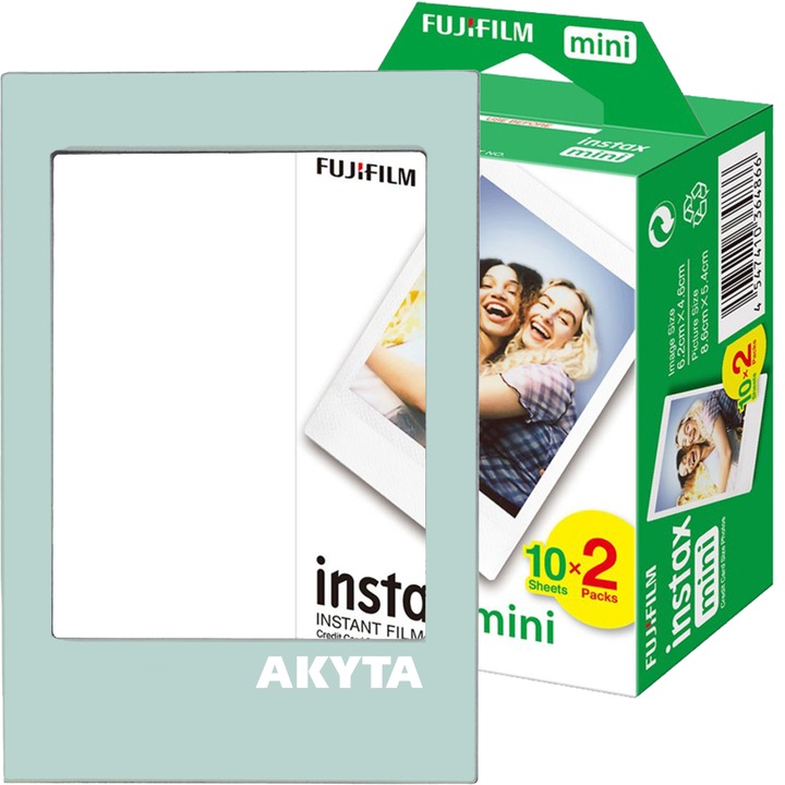 Фолио Fujifilm Instax mini 2x10 със зелена магнитна рамка