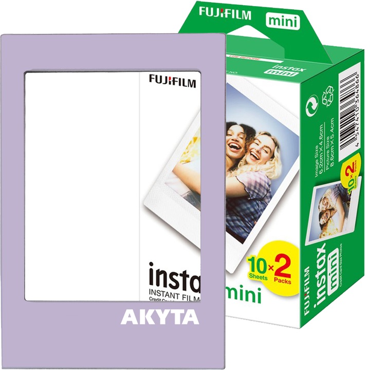Фолио Fujifilm Instax mini 2x10 с лилава магнитна рамка