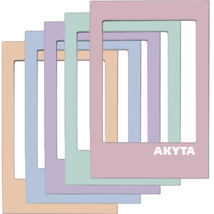 Set rame magnetice Akyta 5 bucati, multicolor compatibile foto Instax mini
