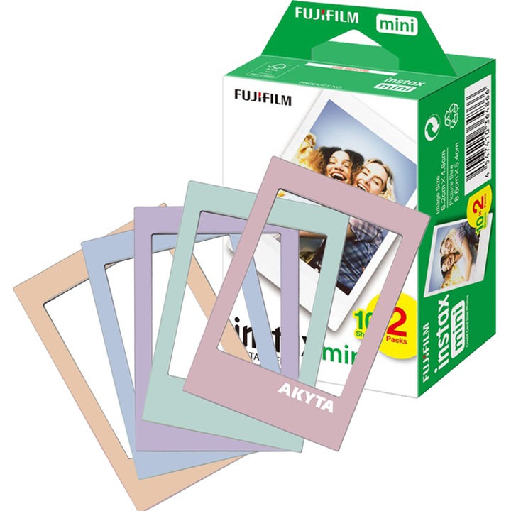 Фолио Fujifilm Instax mini 2x10 с пакет от 5 цветни магнитни рамки