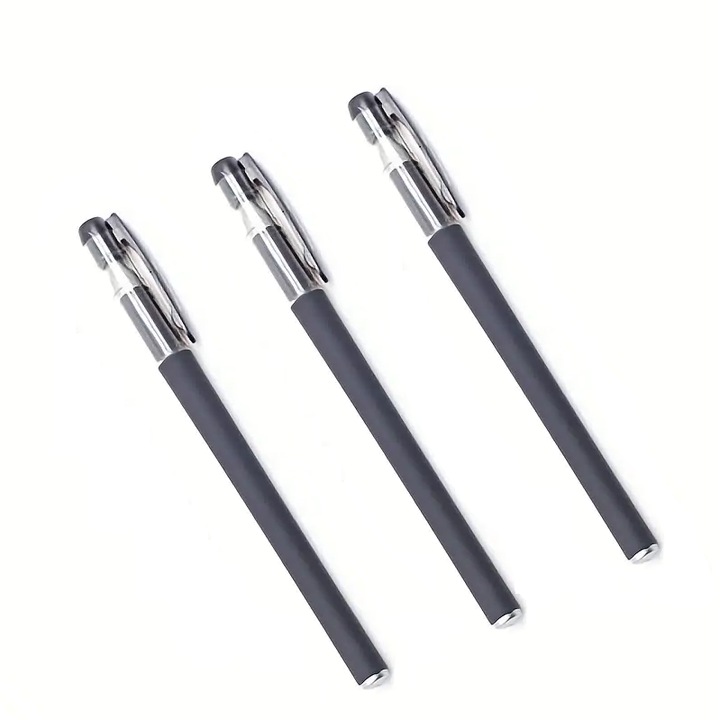 Комплект от 3 гел химикалки за фино писане, бързо съхнещи, 0,5 мм черен цвят