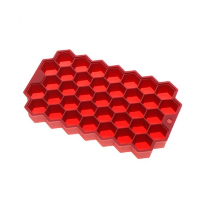 Форма 37 кубчета лед, 20x12x2 см, червени