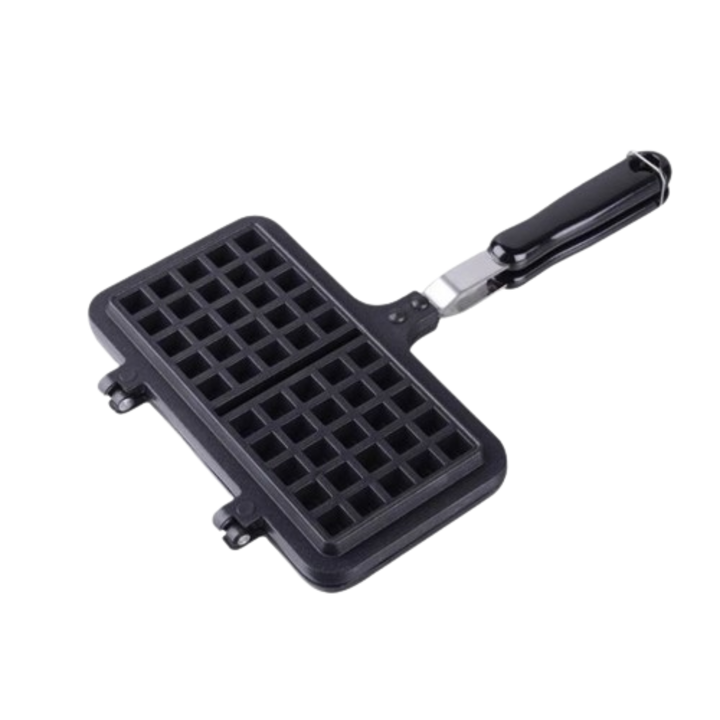 Гофретник с незалепващо покритие, Метален, 35x21x3 см, Черен