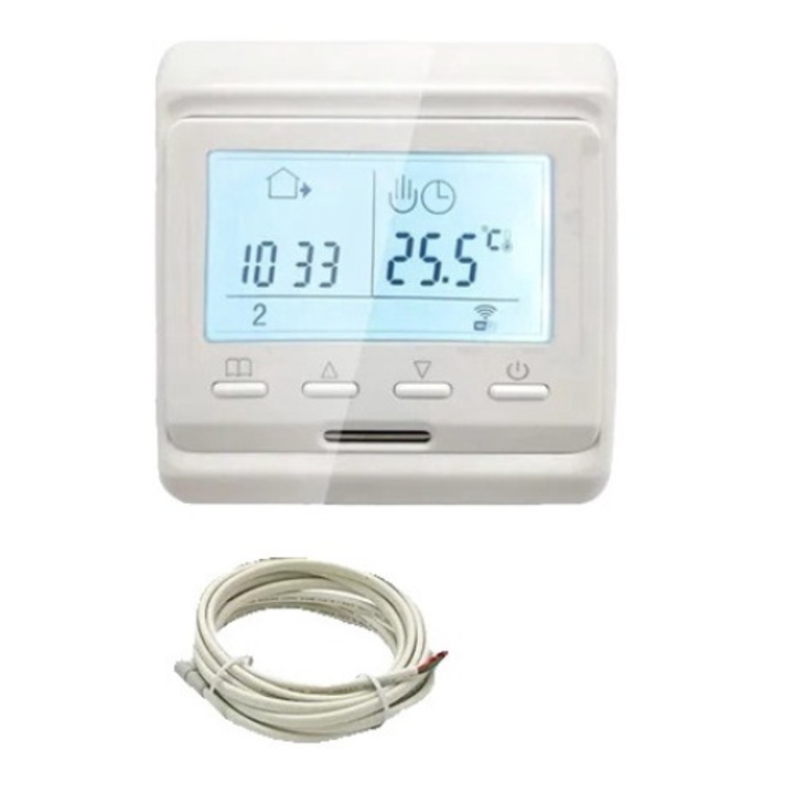 WiFi termosztát, programozható vezérlés, energiatakarékosság, elektromos fűtés