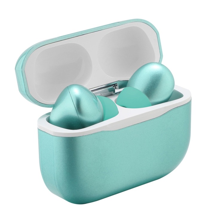 Casti bluetooth, wireless, TWS in ear, sunet stereo, reducere inteligenta a zgomotului, compatibilitate universala, design ergonomic, verde