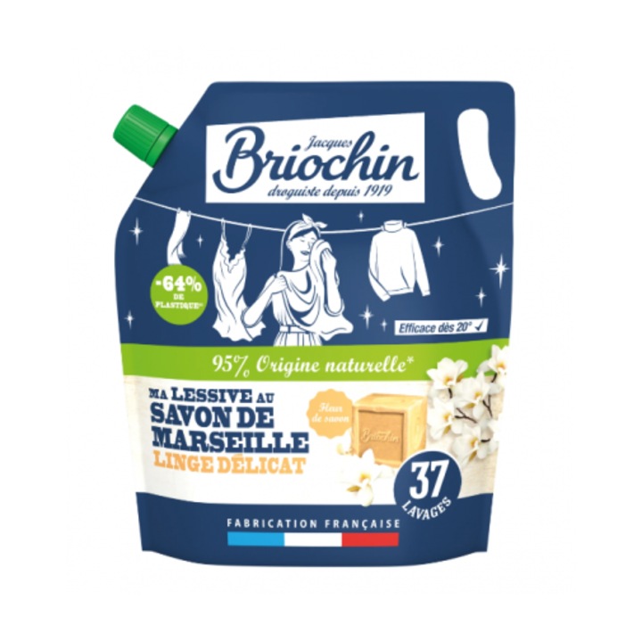 Rezerva Detergent rufe, tesaturi delicate, marseille 1.7 L, BRIOCHIN