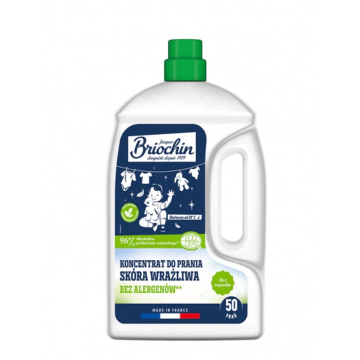Detergent rufe pentru piele sensibila, fara alergeni 2.27 L, BRIOCHIN