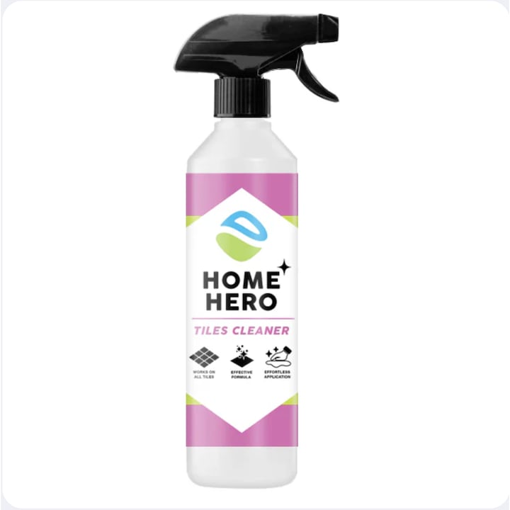 Solutie Profesionala de Curatat Gresie, Faianta si Rosturi, Tiles Cleaner, Home Hero, 500ml