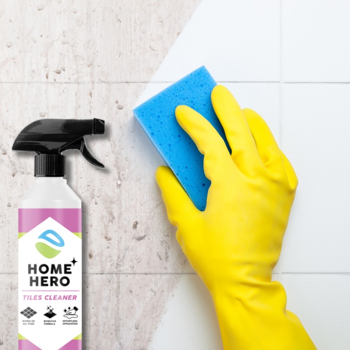 Solutie Profesionala de Curatat Gresie, Faianta si Rosturi, Tiles Cleaner, Home Hero, 500ml
