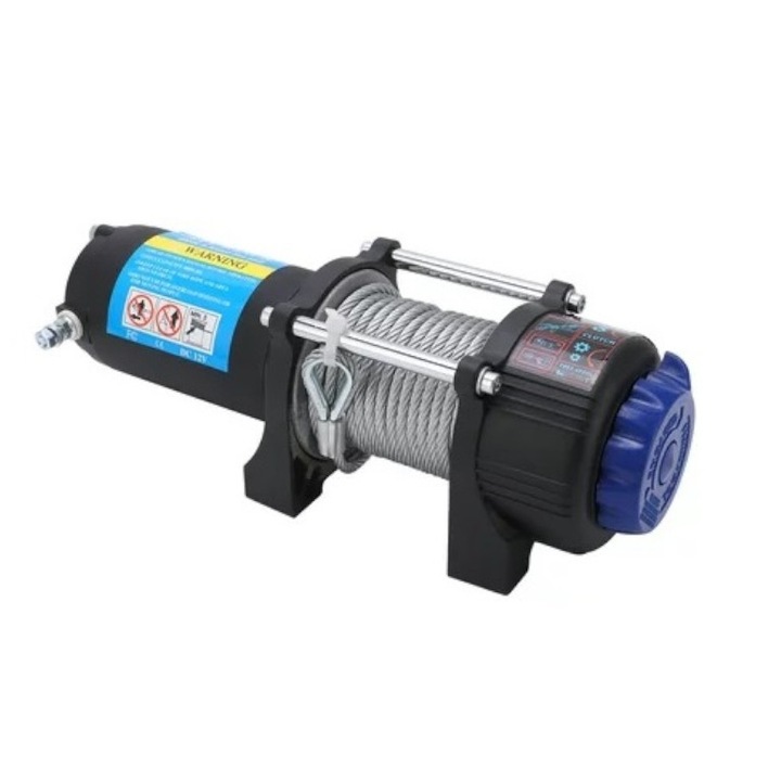 Електрическа лебедка с дистанционно за теглене на коли,джипове,лодки,офроуд,4000LBS 1820кг,12V