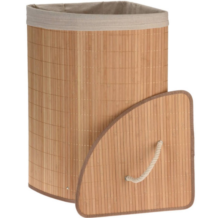 Cos de rufe din bambus in stil scandinav, 72 l