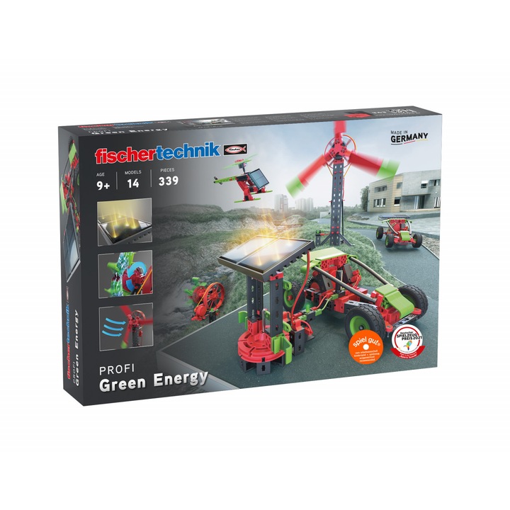 Kit constructie masina STEM Green Energy, 339 piesse, Fischertechnik