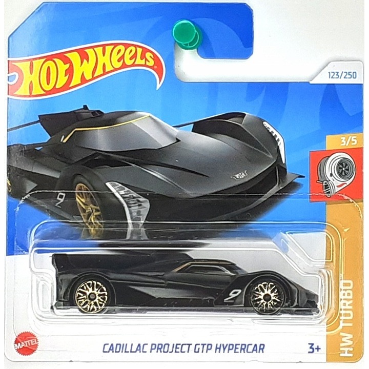 Автомобил Hot Wheels, Cadillac Project GTP Hypercar, HW Turbo 2024, 1:64, черен, Метален