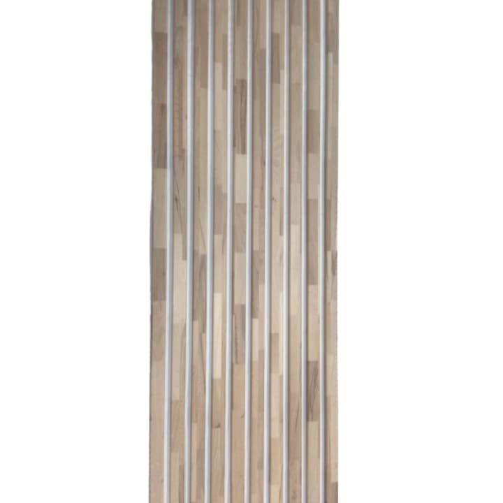 Set 5 piese lemn Fag natur, Riflaj decorativ perete, 40x18x2700 mm